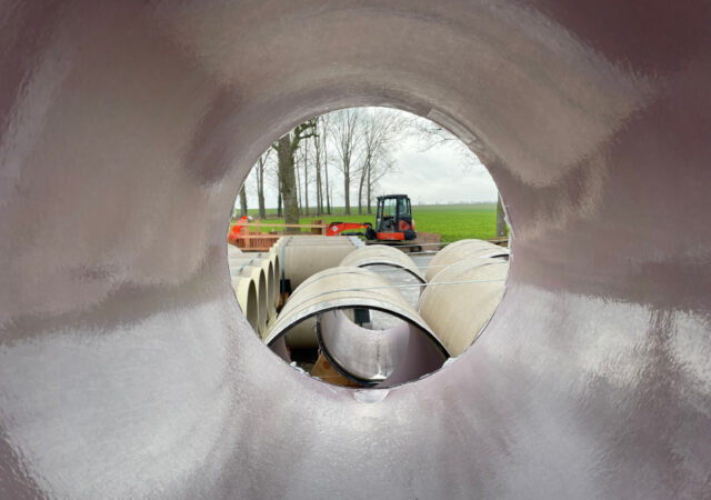 GVK jacking pipes voor doorpersing onder Chaussée de Lille bij Doornik 4