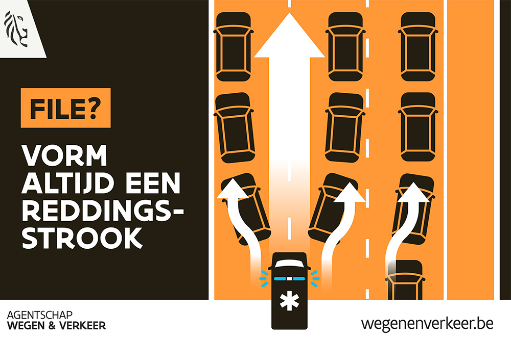 Reddingsstrook gekend bij 4 op 5 bestuurders