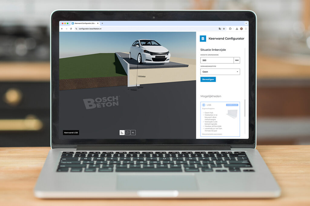 Nieuw: 3D Keerwand Configurator