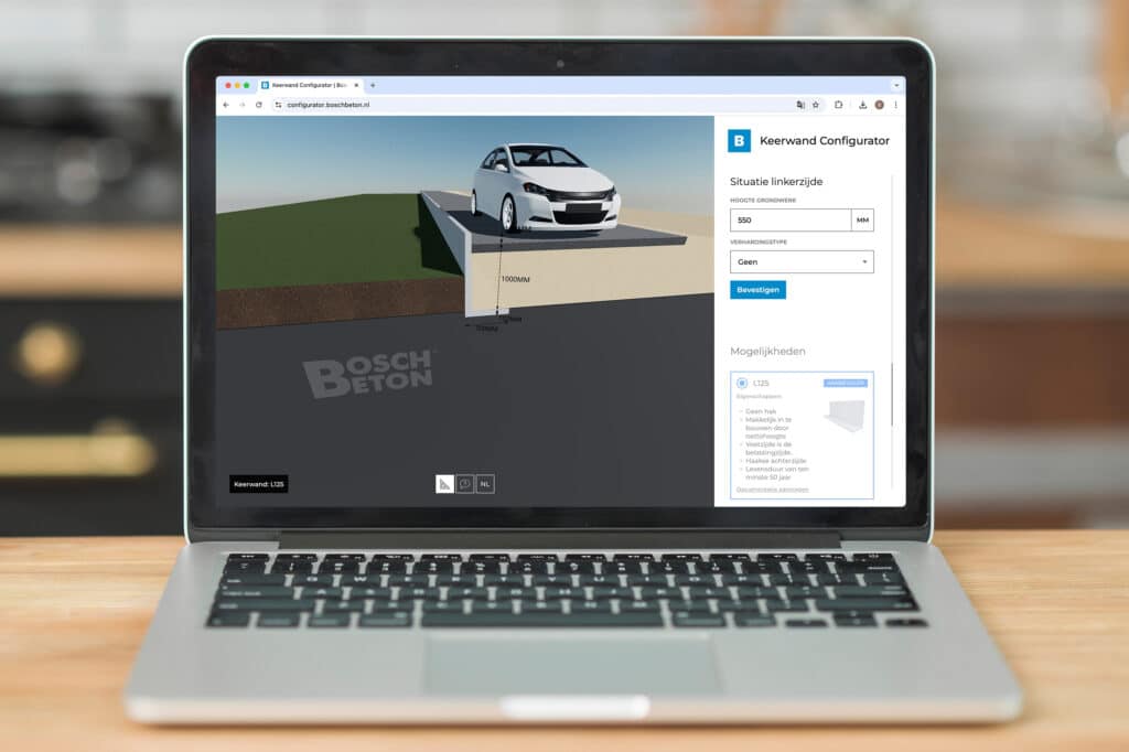 Nieuw: 3D Keerwand Configurator