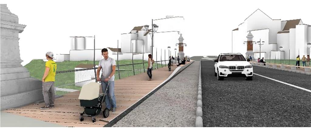 Hedendaagse mobiliteit op oude erfgoedbrug 1