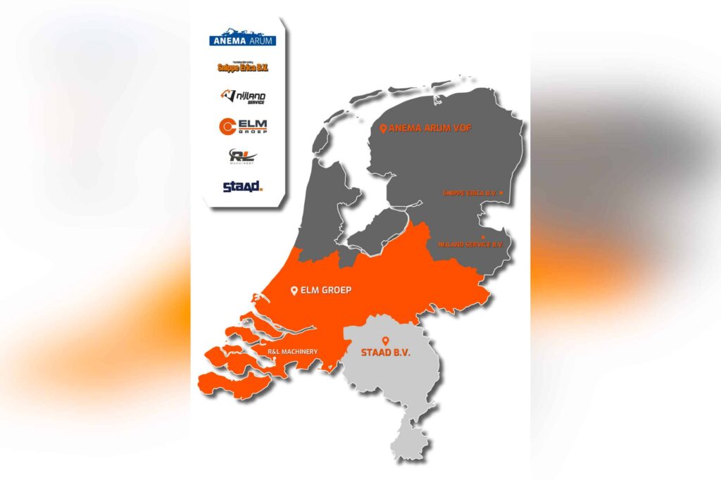 Develon-importeur gebiedswijzigingen in Nederland 1