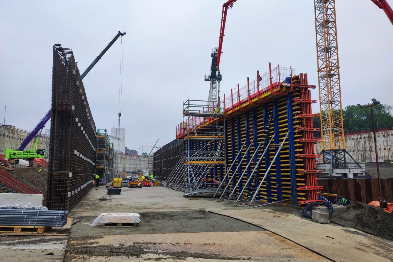 Eerste tunnelkoker zichtbaar op werf Oosterweelknooppunt 1