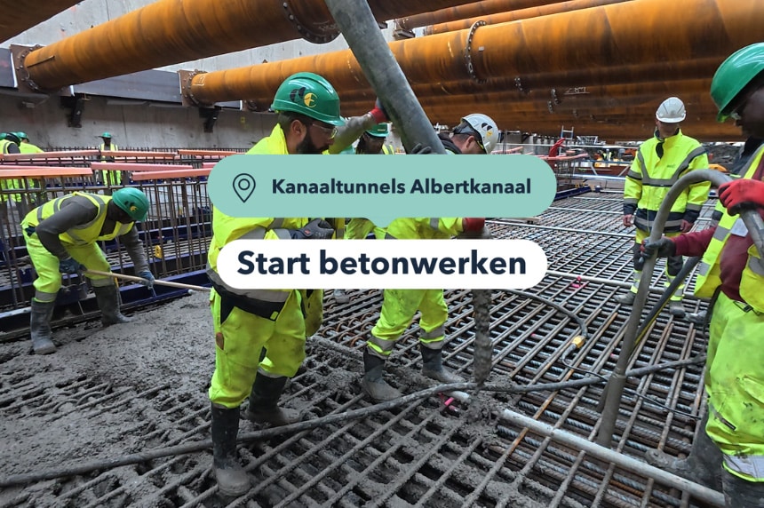 De eerste vloerplaat van de Kanaaltunnels ligt er! 1