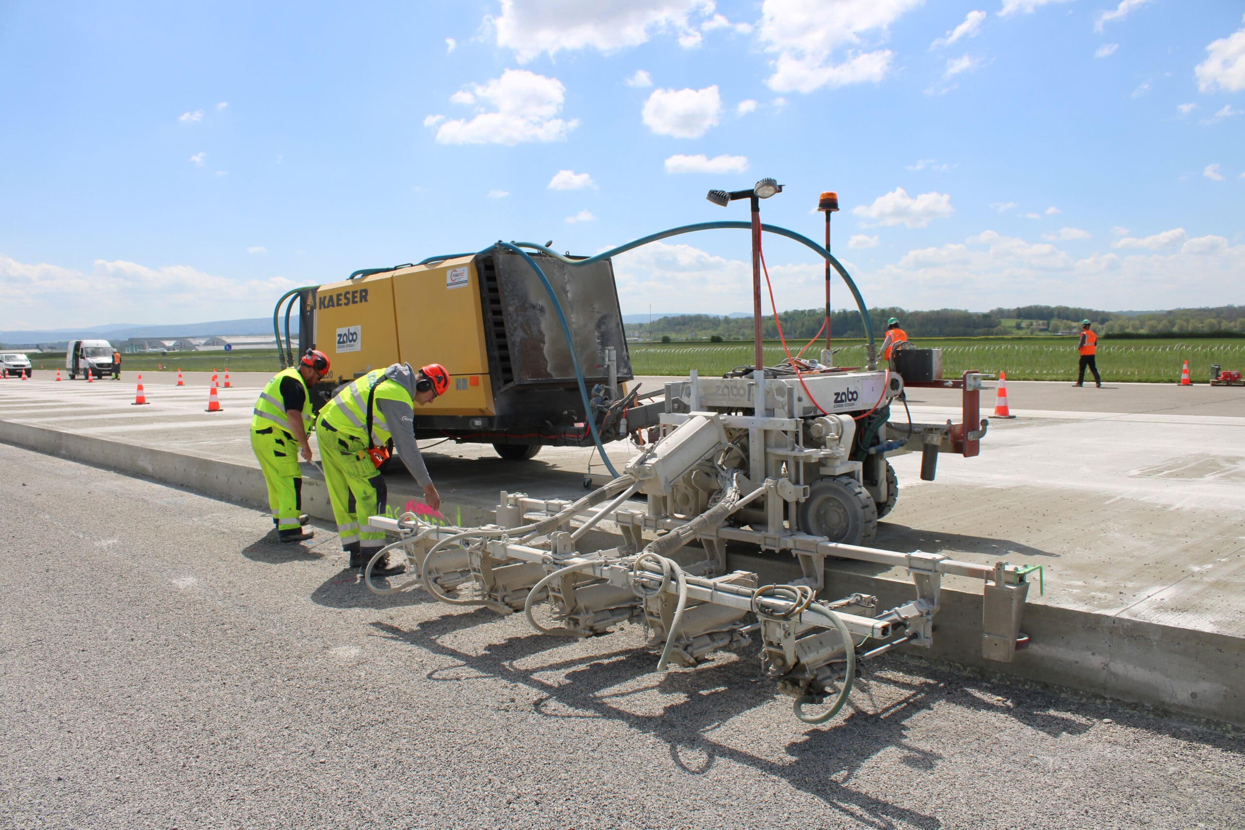 Betonbewerkingen op het ritme van een actieve luchthaven 1