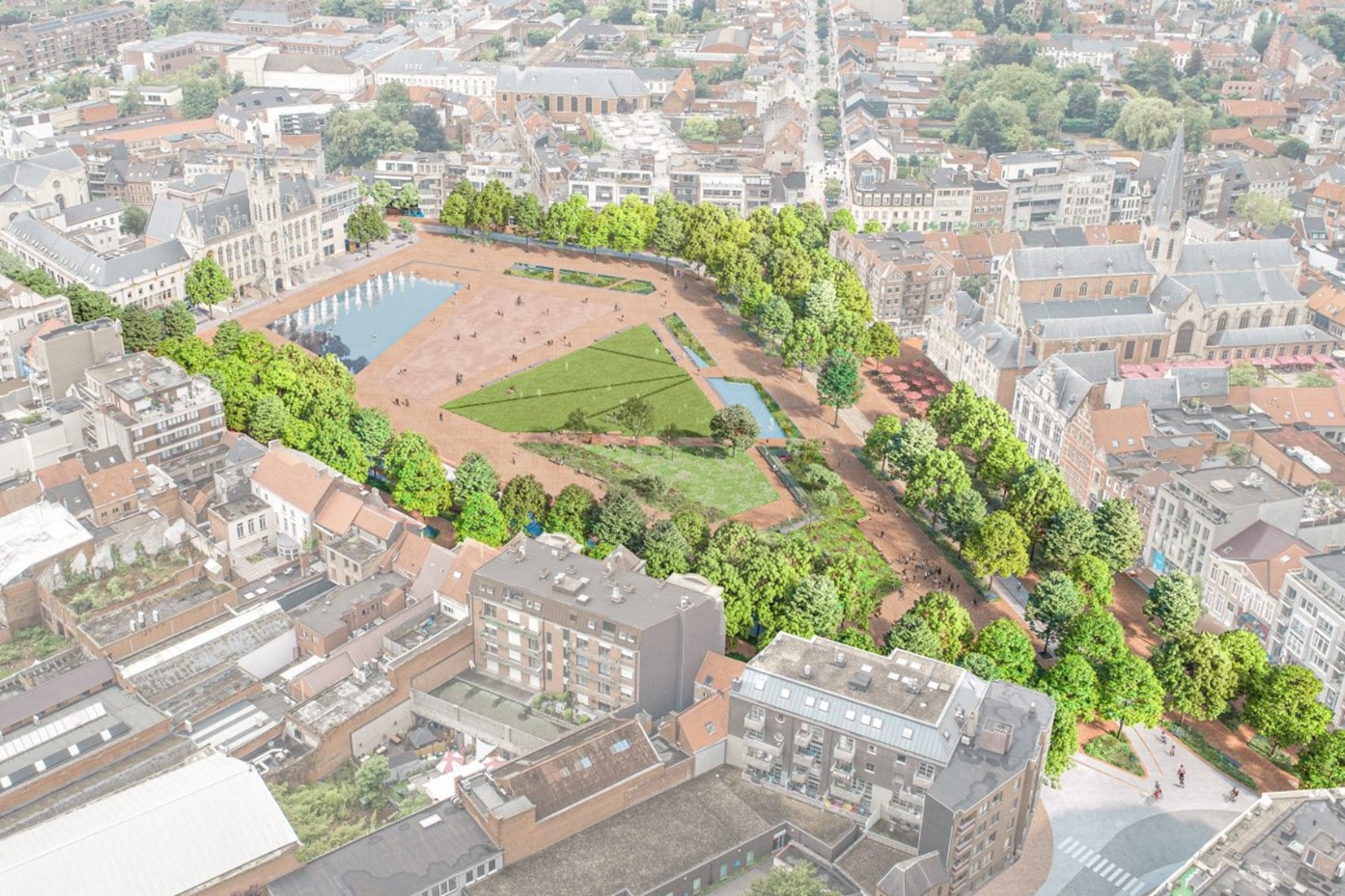 Herinrichting Grote Markt Sint-Niklaas toont hoe klimaatadaptatie en stadsbeleving samengaan 1