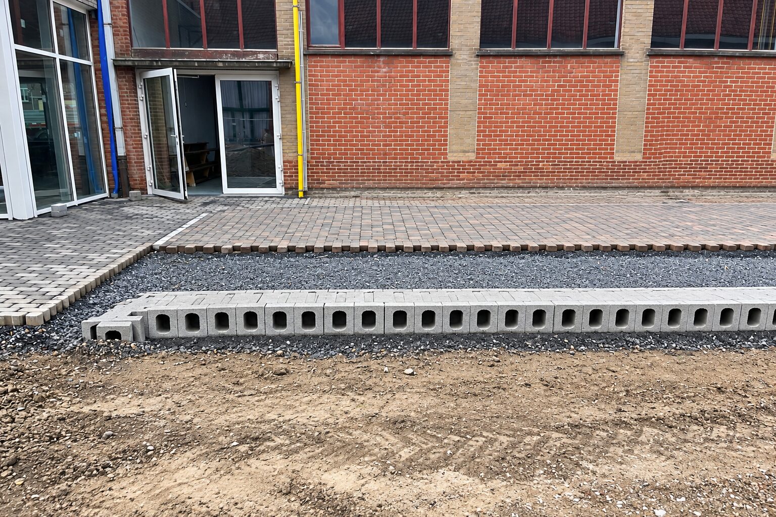Verharding krijgt een tweede functie als waterbuffer