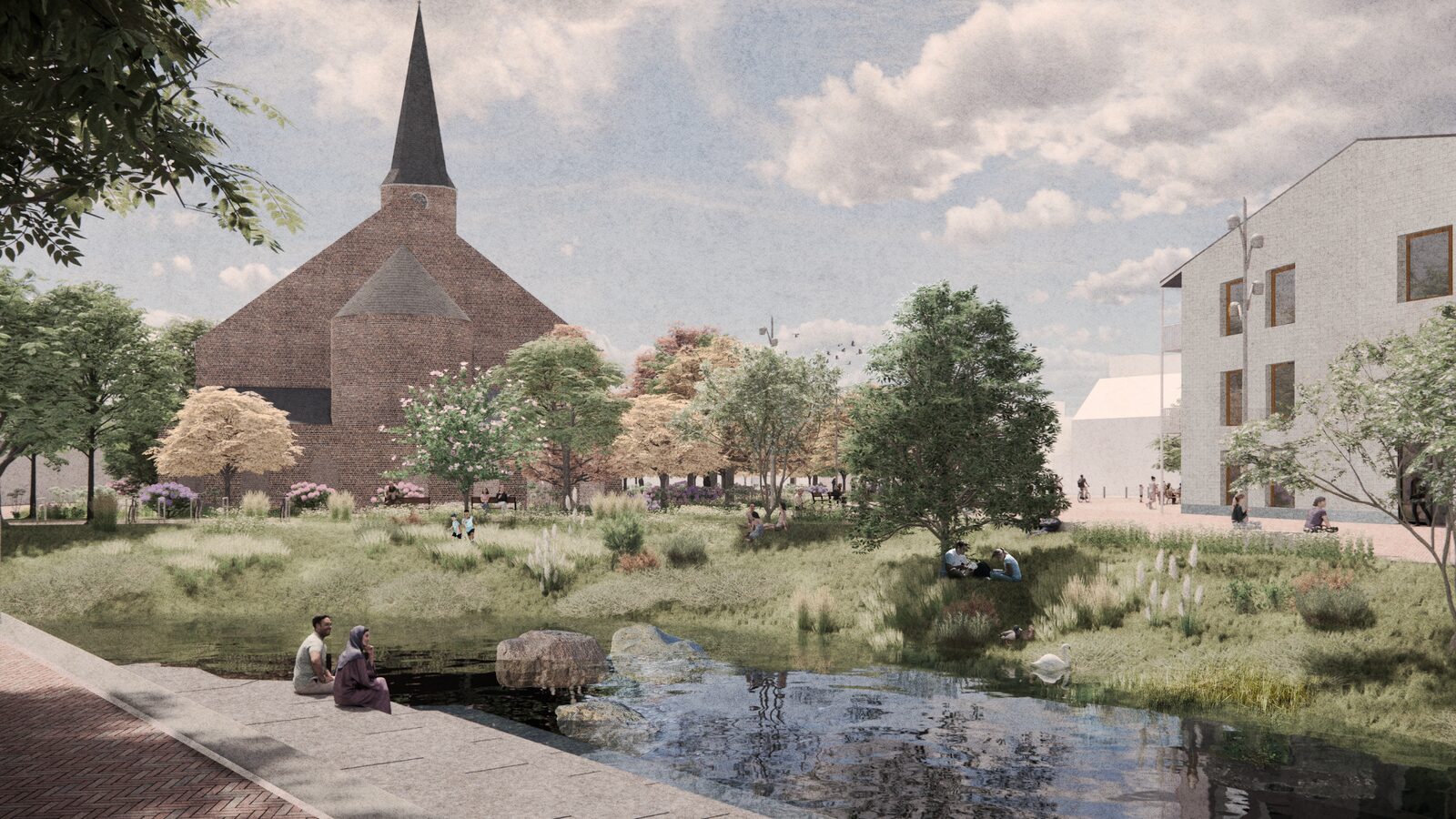 Water, groen en beleving komen terug naar het hart van het dorp 1
